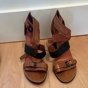 Rebecca Minkoff Strappy Brown and Black Women's Sandals